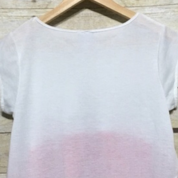Lola Semi Sheer high low chest pocket Color Block Top size small - Picture 4 of 4